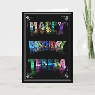 Teresa - nombre en la tarjeta de felicitación de