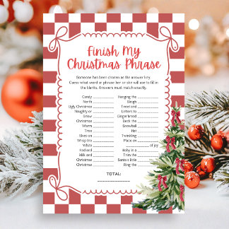 Termina la Navidad Juego de Frases de Navidad