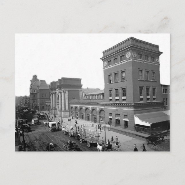 Terminal de pasajeros de 1895, tarjeta postal de M (Anverso)