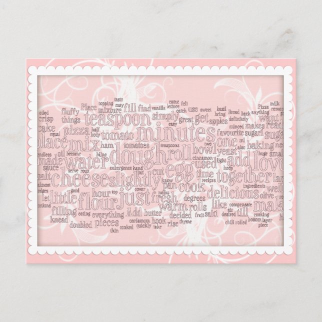 Términos culinarios Tarjetas de Recetas de Cloud W (Anverso)
