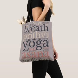 Términos del yoga Palabras Bolsa de la tota del ho