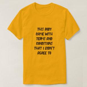 Términos y condiciones de la camiseta