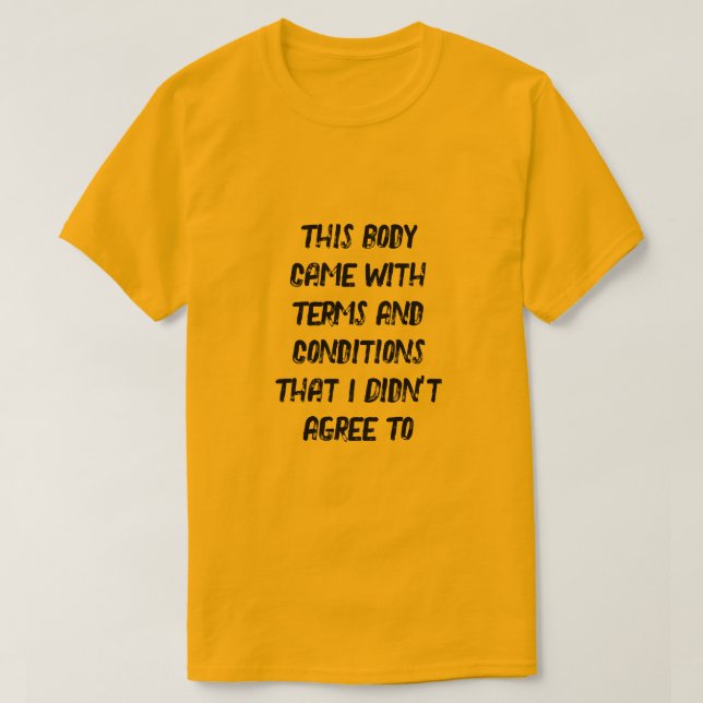 Términos y condiciones de la camiseta (Diseño del anverso)