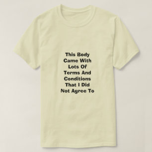 Términos Y Condiciones De La Camiseta