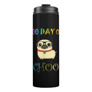 Termo 100° Día De Colegios Pug Teachers Niños Felices