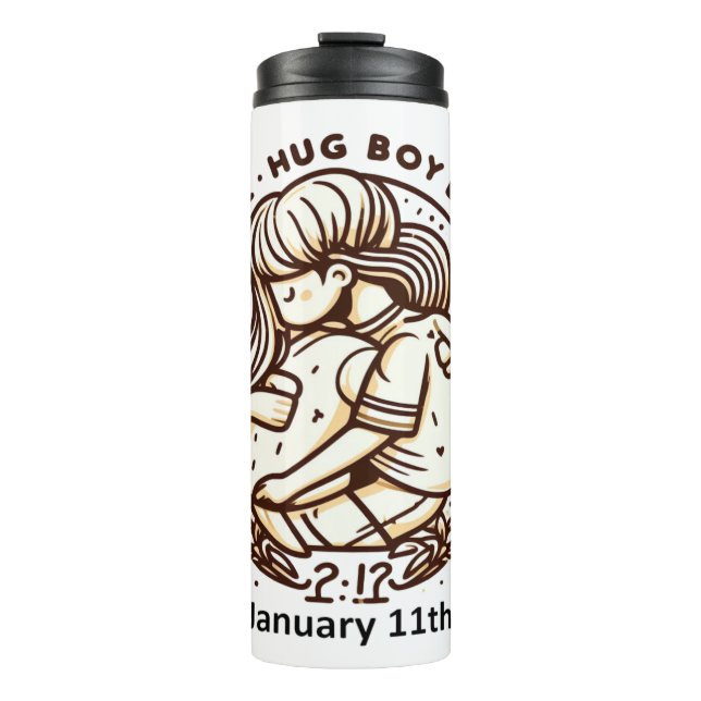 Termo 11 de enero - Día del Chica Hug Boy (Anverso)