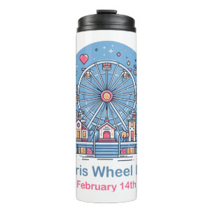 Termo 14 de febrero Día de la Rueda de la Ferris