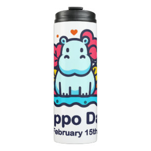 Termo 15 de febrero Día de Hippo