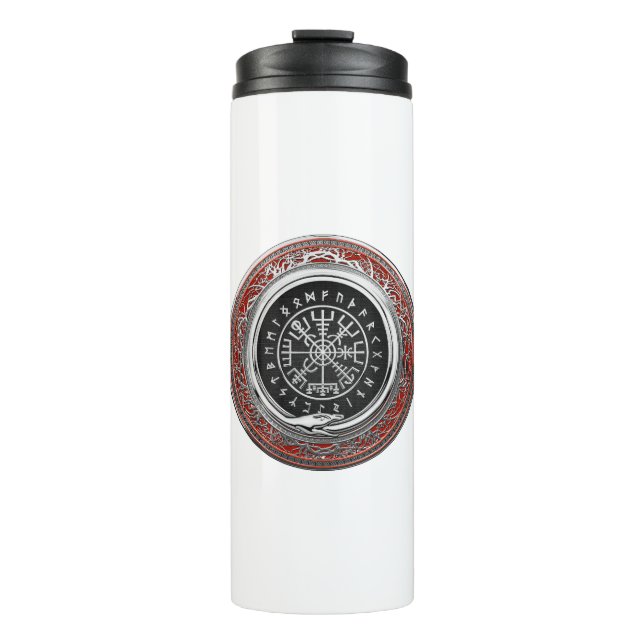 Termo [200] Vegvisir - Viking Silver Magic Runic Compass (Anverso)