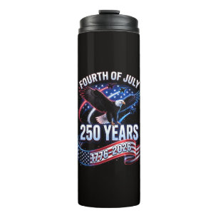 Termo 250 Aniversario EE. UU. 1776-2026 Patriótico Ameri