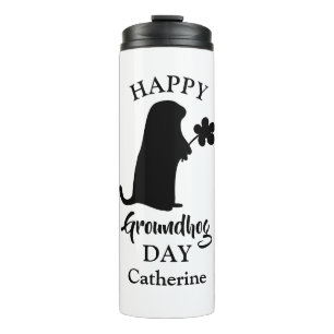 Termo 2 de febrero Nombre personalizado del Feliz Día