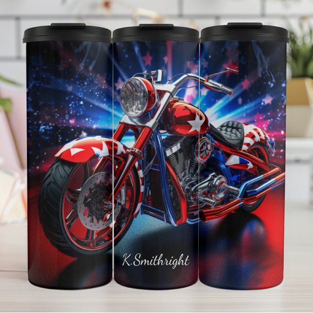 Termo 3.ª Moto Patriótica Azul Blanco Rojo (Subido por el creador)