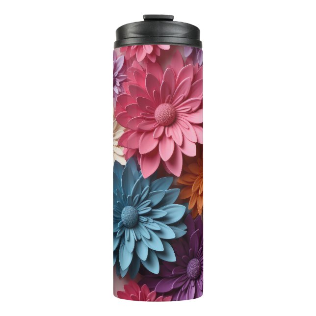 Termo 3.ᵉʳ Tumbler de flores de margarita (Anverso)
