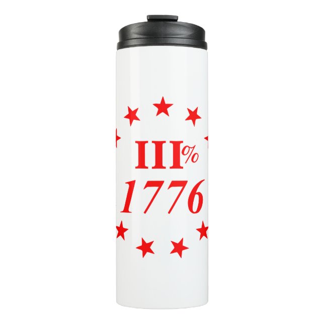 Termo 3% 1776 estrellas #USAPatriotGraphics ©WhiteTigerL (Anverso)