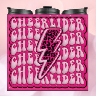 Termo 3 d CHEERLEADER inflado - Tumbler rosa leopardo