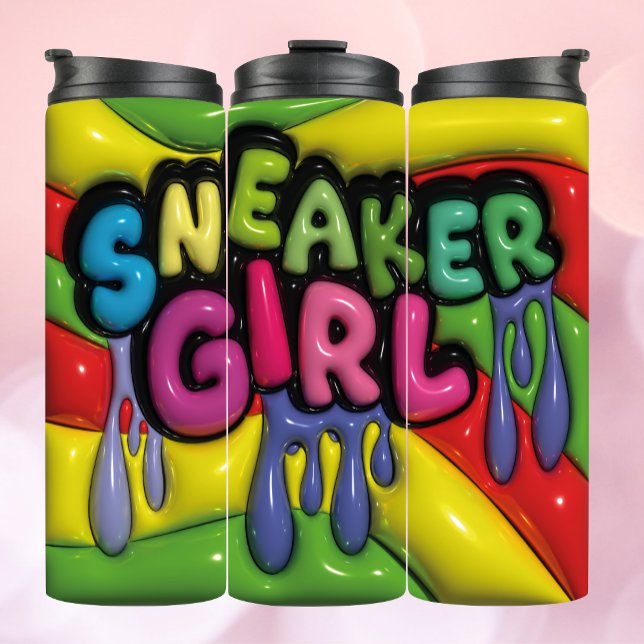 Termo 3 d Efecto inflado goteo SNEAKER CHICA Tumbler (Subido por el creador)