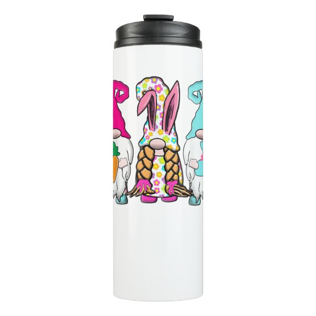 Termo 3 Gnomes de Pascua Pastel Primavera Conejo de Orej (Anverso)