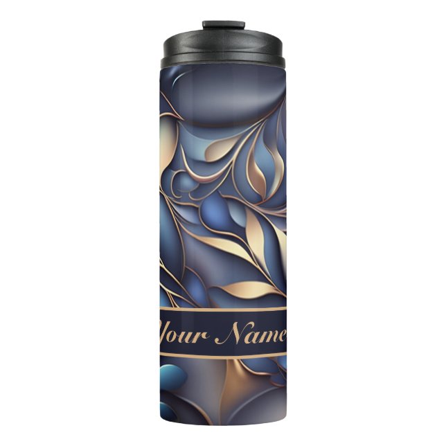 Termo 3D Ranken Muster blau goldfarben (Anverso)