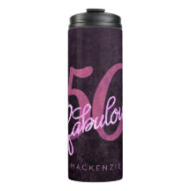 50 y fabuloso | Grunge púrpura y rosa de ciruela