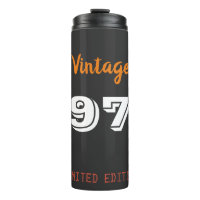 52.º Tumbler Termal de Cumpleaños - Límite Vintage