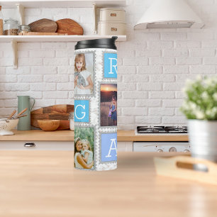 Termo 6 Seis Collages de fotos Cute Baby Family Love Gra