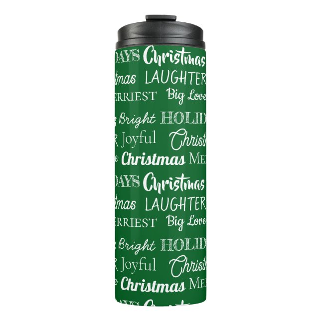 Termo 9 Custom Names Typography Christmas (Anverso)