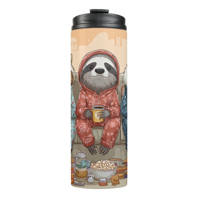 Termo  A Cat, Sloth, and Panda's Ultimate Netflix Night (Anverso)