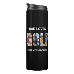Termo A papá le encanta el golf 4 fotos personalizadas