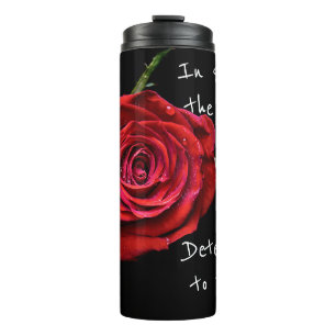 Termo A Pesar De Los Odds Red Rose Tumbler