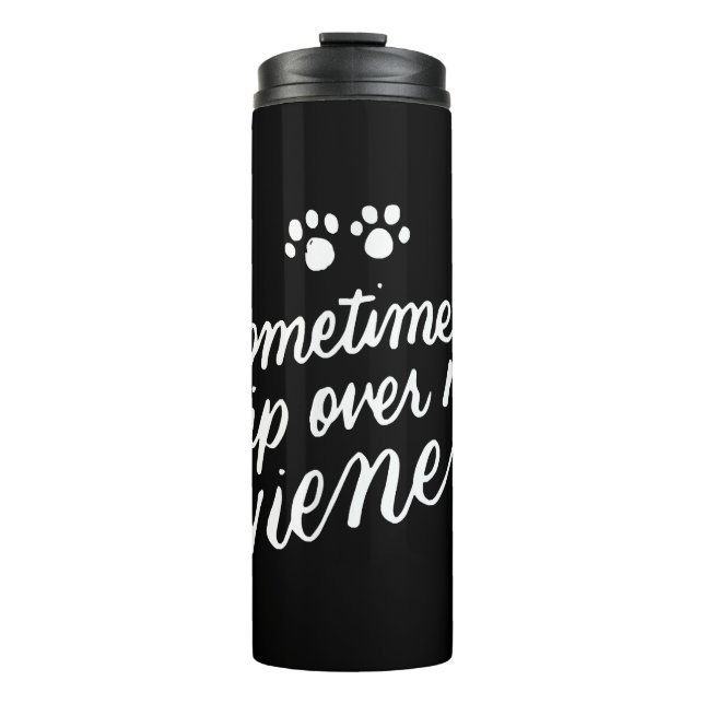 Termo A Veces Viajo Sobre Mi Perro Wiener Funny Dachshun (Anverso)