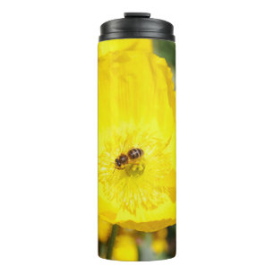 Termo Abeja bañada en amarillo