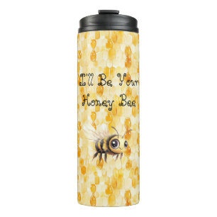 Termo Abeja de Miel Amarillo Dorado