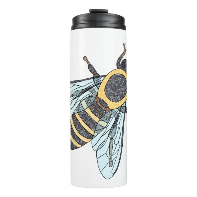 Termo Abeja de miel (blanca) - Tumbler (Anverso)