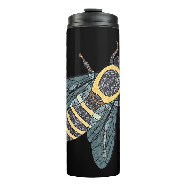 Termo Abeja melífera (negra) - Tumbler (Anverso)