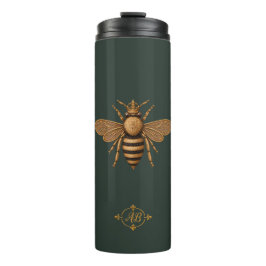 Termo Abeja Real Romance Oscuro | Verde Bosque Profundo
