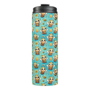 Termo Abejas de dibujos animados lindas