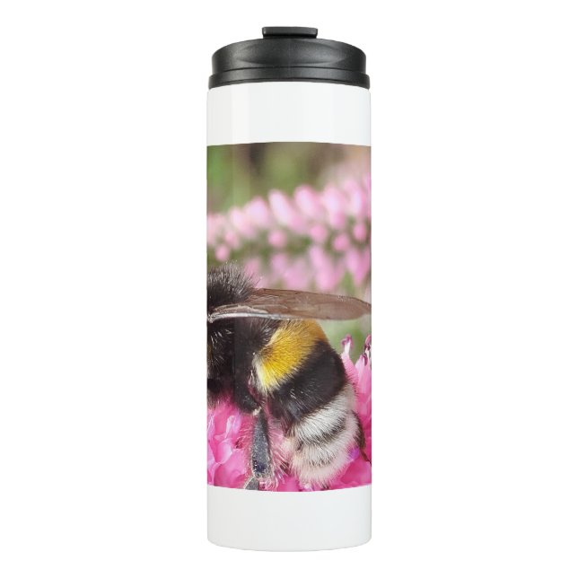 Termo Abejorro en Flores Rosadas  (Anverso)