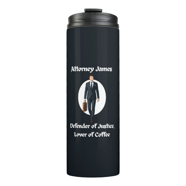 Termo Abogado Thermal Tumbler - Defensor de la justicia (Anverso)