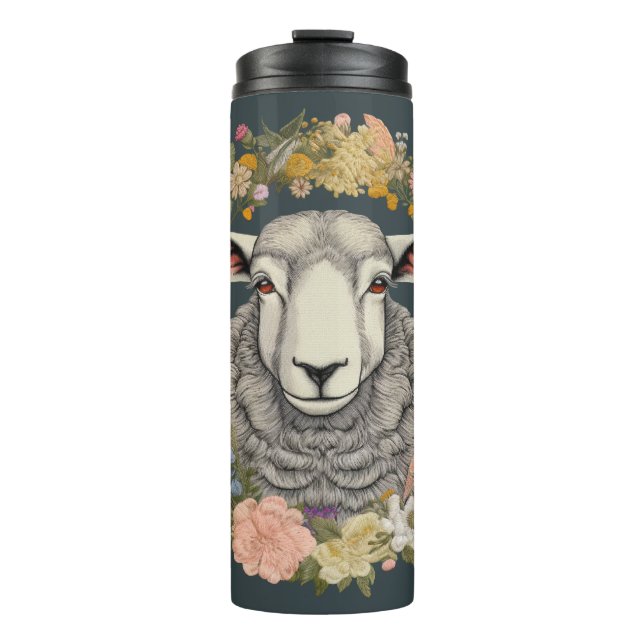 Termo Abraza la frescura y la serenidad con nuestra ovej (Anverso)