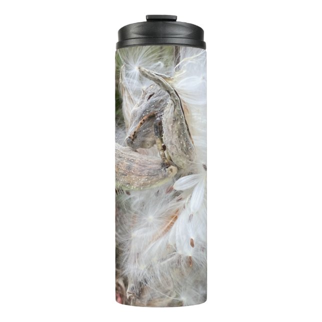 Termo Abrir Pods Milkweed | Semillas con seda | (Anverso)