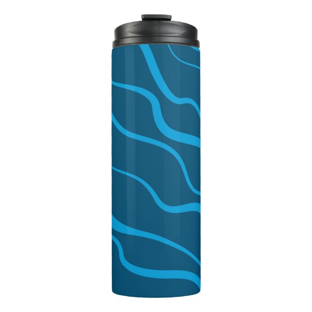 Termo Absorción de ondas azules, simples, modernas y fre (Anverso)