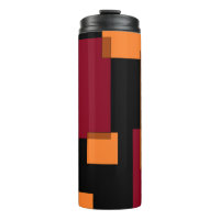 Abstracción geométrica Naranja rojo marrón negro