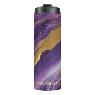 Termo Abstract-Flow Art-Blue Pink Purple and Gold
