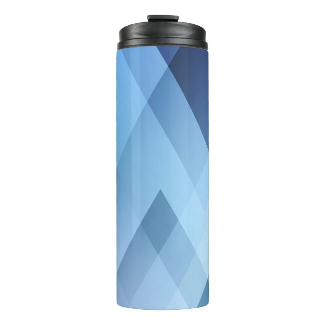 Termo Abstract light background. Blue triangle pattern.  (Anverso)