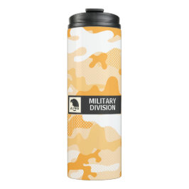 Termo Abstract Orange Camouflage Pattern