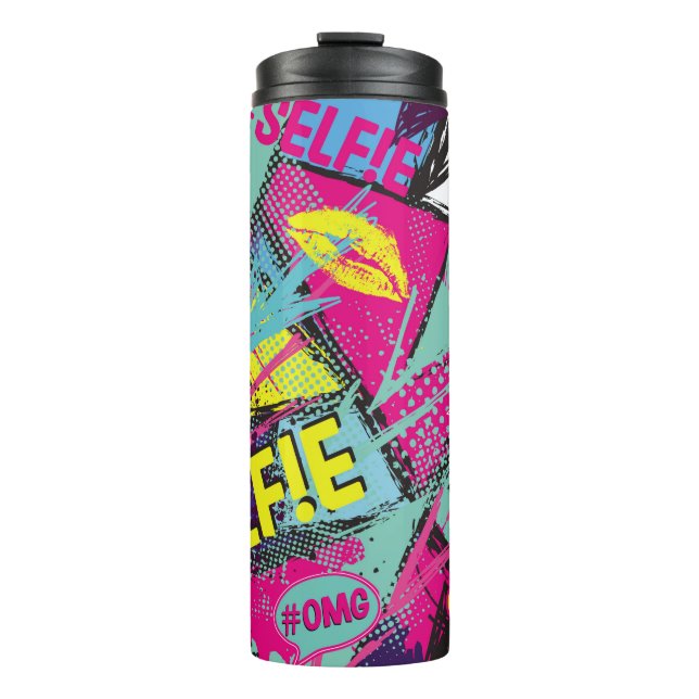 Termo Abstract seamless pattern with Pop art comicspeech (Anverso)