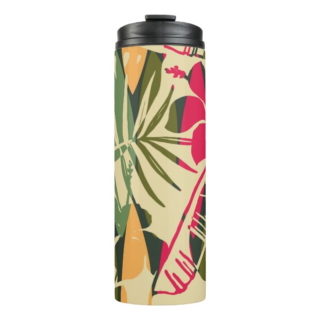 Termo Abstract seamless pattern with tropical leaves. Ha (Anverso)