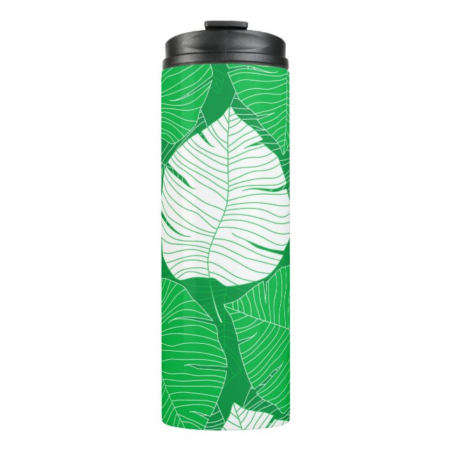Termo Abstract tropical leaf painting design (Anverso)