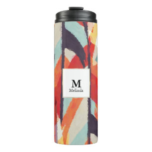 Termo Abstract Watercolor Monograma Tumbler