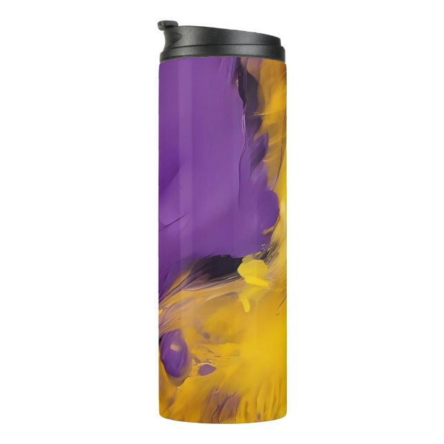 Termo Abstracto Morado y Dorado (Rotado hacia la derecha)
